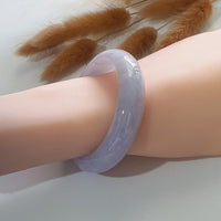 Translucent Brilliant Lavender Jadeite Bangle (JAC002227) 8