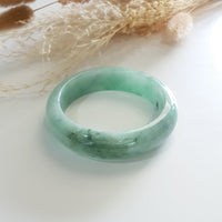 Translucent Green with Bluish Green Jadeite Bangle (JAC002514) 3