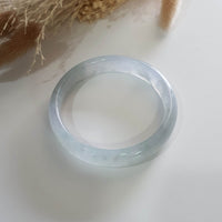[Rare] Highly Translucent Icy with Light Green Jadeite Bangle (JAC002595) 1