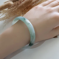 Good Translucency Icy with Icy Green Jadeite Bangle (JAC002635) 10