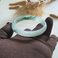 Good Translucency Icy with Icy Green Jadeite Bangle (JAC002635) 7