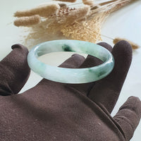 Good Translucency Icy with Icy Green Jadeite Bangle (JAC002635) 8
