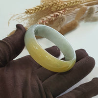 Translucent Brilliant Yellow Jadeite “Golden Whisper of Spring” Bangle (JAC002651) 7