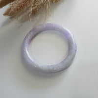 Translucent Brilliant Lavender Jadeite "Princess Round" Bangle (JAC002699) 2