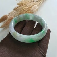 Translucent Icy Apple Green Jadeite Bangle (JAC002710) 4