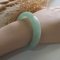 Good Translucency Icy Bright Green Jadeite Bangle (JAC002866) 8