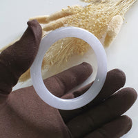 Translucent Icy Lavender Jadeite Princess Round Bangle (JAC002997) 2