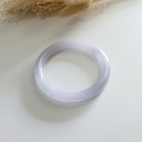Translucent Icy Lavender Jadeite Princess Round Bangle (JAC002997) 1