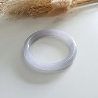Translucent Icy Lavender Jadeite Princess Round Bangle (JAC002997) 9
