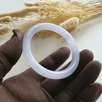 Translucent Icy Lavender Jadeite Princess Round Bangle (JAC002997) 4