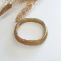 Translucent Orangey Jadeite “Art-De-Squarera” Bangle (JAC003020) 4