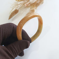 Translucent Orangey Jadeite “Art-De-Squarera” Bangle (JAC003020) 5