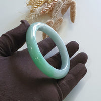 [Rare] Translucent Bright Apple Green Jadeite Bangle – 62cm (JAC003061) 2