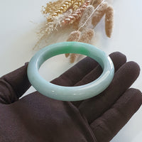 [Rare] Translucent Bright Apple Green Jadeite Bangle – 62cm (JAC003061) 7