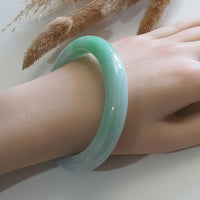 [Rare] Translucent Bright Apple Green Jadeite Bangle – 62cm (JAC003061) 10