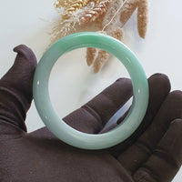 [Rare] Translucent Bright Apple Green Jadeite Bangle – 62cm (JAC003061) 6