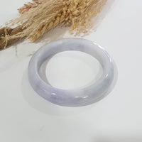 Translucent Light Lavender Jadeite “Cotton Candy” Bangle (JAC003080) 1