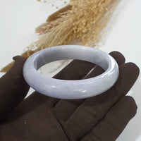 Translucent Light Lavender Jadeite “Cotton Candy” Bangle (JAC003080) 5