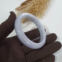 Translucent Light Lavender Jadeite “Cotton Candy” Bangle (JAC003080) 6