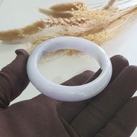 Translucent Light Lavender Jadeite “Cotton Candy” Bangle (JAC003091) 6