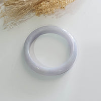 Translucent Light Lavender Jadeite “Cotton Candy” Bangle (JAC003091) 2