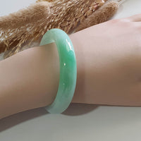Translucent Brilliant Apple Green Jadeite Bangle (JAC003260) 9