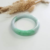 Translucent Brilliant Apple Green and Lavender Jadeite “Scenery” Bangle (JAC003281) 9