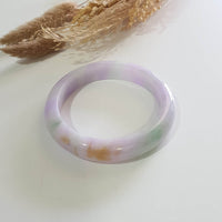 Translucent Brilliant “Imperial Tricolour Scenery” Jadeite Bangle (JAC003358) 9