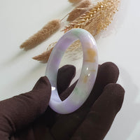 Translucent Brilliant “Imperial Tricolour Scenery” Jadeite Bangle (JAC003358) 2