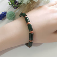 Translucent Deep Flower Green Jadeite “Emerald Zen” Bracelet (JAC003397) 9