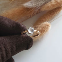 Glassy Translucent Jadeite Cabochon Ring (JAD000572) 2