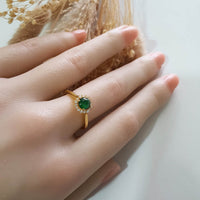 Highly Translucent “Icy Greenland” Jadeite Cabochon Ring (JAD000677) 8