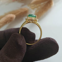 Highly Translucent Icy Green Jadeite "Dazzling Hulu" Ring (JAD000692) 4