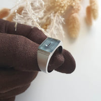Highly Translucent Icy Light Blue Jadeite "Blue Pillow" Diamond Ring (JAD000728) 4