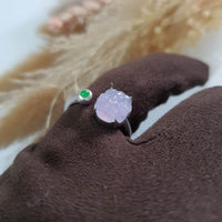 Highly Translucent Lavender Jadeite "Wealth Pixiu" Ring (JAD000820) 4
