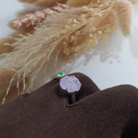 Highly Translucent Lavender Jadeite "Wealth Pixiu" Ring (JAD000820) 5