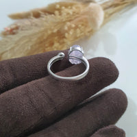 Highly Translucent Lavender Jadeite "Wealth Pixiu" Ring (JAD000820) 6