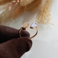 [Rare] Highly Translucent Icy Lavender Jadeite "Sugar Love" Ring (JAD000877) 2