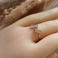 [Rare] Highly Translucent Icy Lavender Jadeite "Sugar Love" Ring (JAD000877) 7