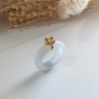 Highly Translucent Icy Jadeite "Icy Cherry Blossom" Ring (JAD000892) 1