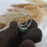 Translucent Deep Green “Auspicious Three-Legged Toad” Wealth Ring (JAD000932) 10
