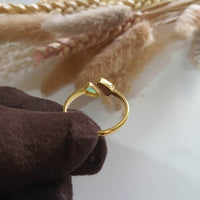 [Rare] Highly Translucency Icy Apple Green Jadeite "Sugar Love" Ring (JAD000999) 6