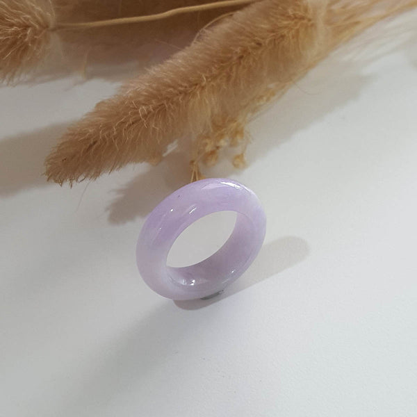 Translucent Brilliant Lavender Jadeite Abacus Ring (JAD001209) 1