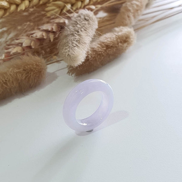 Good Translucency Icy Lavender Jadeite Abacus Ring (JAD001216) 1