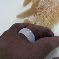 Highly Translucent Icy Jadeite “Frozen Elegance” Abacus Ring (JAD001330) 7