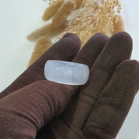 Highly Translucent Icy Jadeite “Frozen Elegance” Abacus Ring (JAD001330) 4