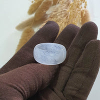 Highly Translucent Icy Jadeite “Frozen Elegance” Abacus Ring (JAD001330) 2
