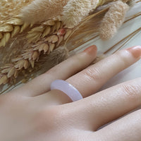 Good Translucency Icy Lavender Jadeite Abacus Ring (JAD001216) 7
