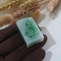 Translucency Green Jadeite "Ruyi" Seal/Stamp Ornament (JAM000094) 3