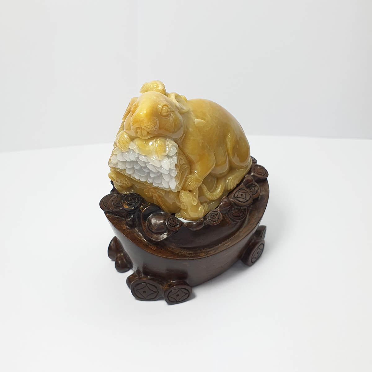 Translucent Golden Yellow "Five Mouses" Ornament (JAM000205) 1